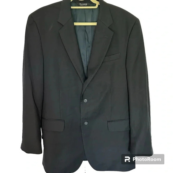 Men’s Jos. A. Bank Black Two Button Black Suit Coat - Picture 1 of 15